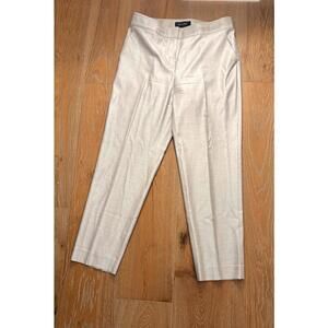 St. John Light Gray Dress Pants Stretch Wool Blend Tailored Classic Size 6